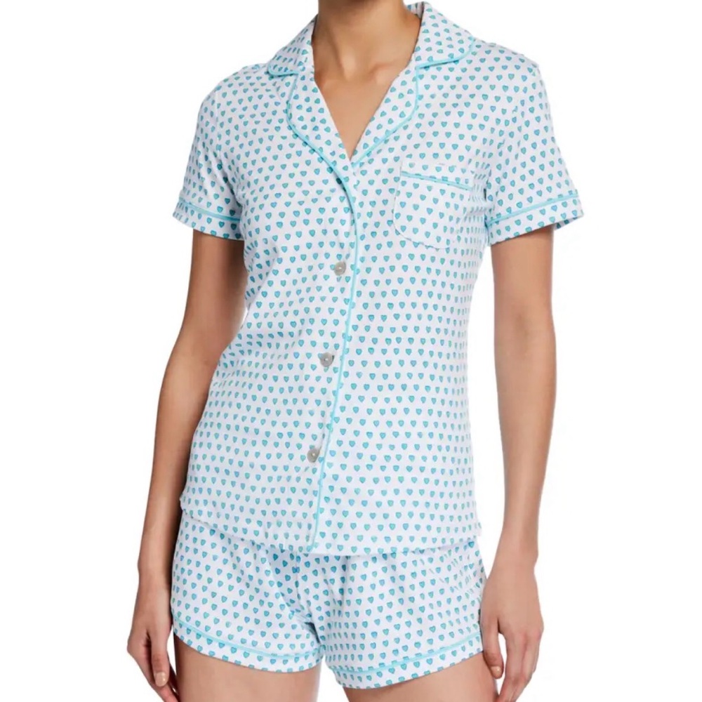 Teal Hearts Pajama Set